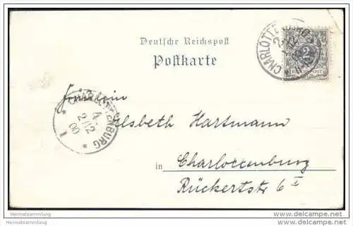 Berlin-Tiergarten - Siegessäule - Glitterkarte - Stempel Charlottenburg 2. a