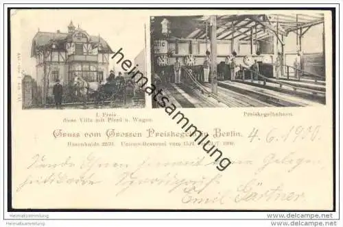 Berlin-Neukölln - Grosses Preiskegeln in Berlin - Hasenhaide 22/31 - Unions-Brauerei - 15.4. bis 24.7. 1900