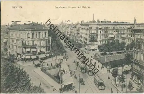 Berlin - Potsdamer Strasse mit Brücke - Strassenbahn - Verlag Novitas GmbH Berlin