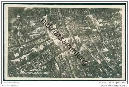 Wien - Stephansplatz - Graben - Fliegeraufnahme ca. 1920