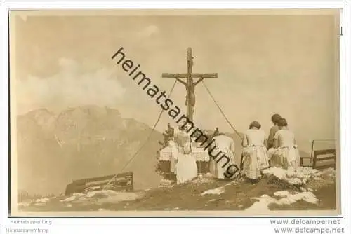 Bad Reichenhall - Gottesdienst - Predigtstuhl - Foto-AK