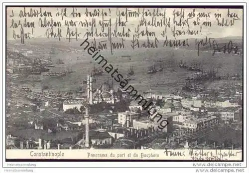 Constantinople - Panorama du port et du Bosphore