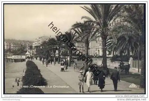 Cannes - La Croisette - Foto-AK 20er Jahre
