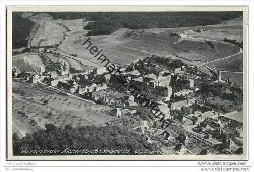 Kloster Ebrach im Steigerwald - Fliegeraufnahme - Foto-AK