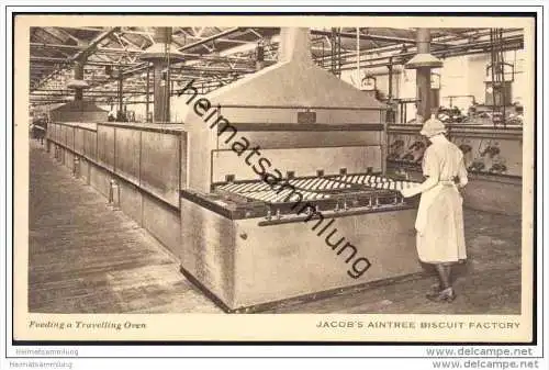 Aintree - W&amp;R Jacobs Biscuit Factory - Feeding a Travelling Oven ca. 1920