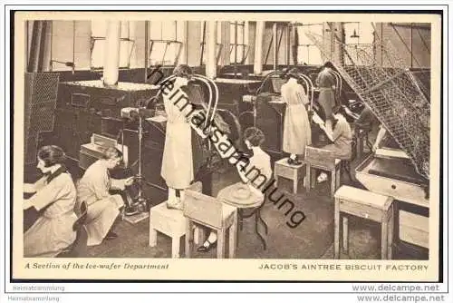 Aintree - W&amp;R Jacobs Biscuit Factory - A Section of the Ice-wafer Department ca. 1920