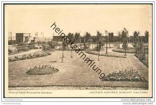 Aintree - W&amp;R Jacobs Biscuit Factory - View of Staff Recreation Gardens ca. 1920