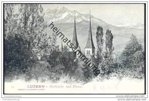 Luzern - Hofkirche und Pilatus