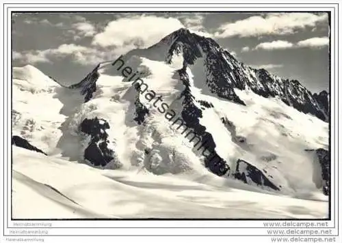 Agassizhorn und Finsteraarhorn von der Grünhornlücke - Foto-AK