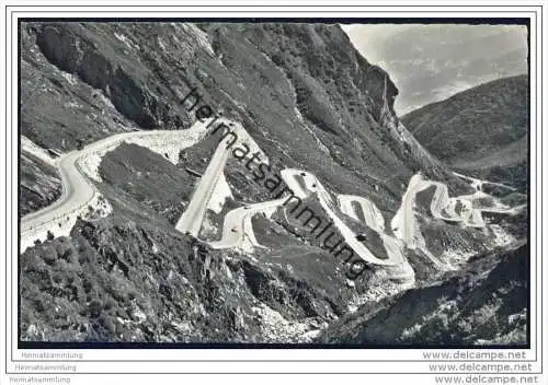 San Gottardo - Val Tremola - Foto-AK 50er Jahre