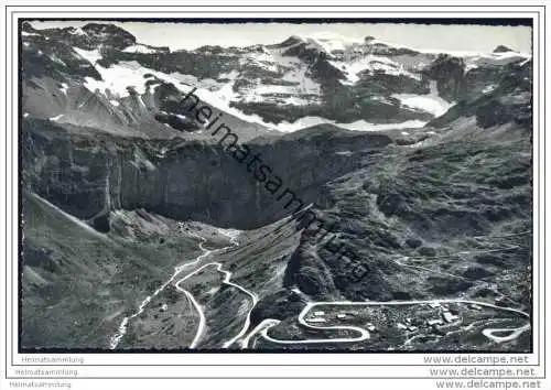 Klausenstrasse gegen Claridenstock - Foto-AK