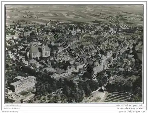 Lauingen (Donau) - Luftbild - Foto-AK Grossformat