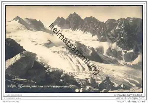 Silvrettagletscher mit Verstanklahorn - Foto-AK 20er Jahre