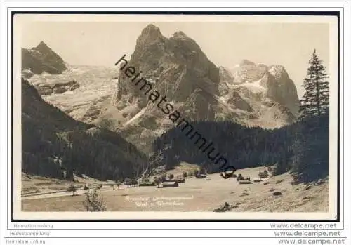 Rosenlaui - Gschwantenmaad - Well- und Wetterhorn - Foto-AK