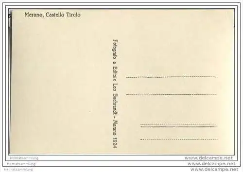 Castello Tirolo - Merano - Foto-AK 1924