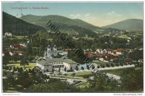 Baden-Baden - Lichtental - Verlag Gebr. Metz Tübingen gel. 1914