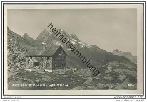 Bremer Hütte - Habicht - Foto-AK