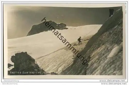 Anstieg zum Habicht - Foto-AK