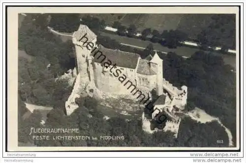 Feste Lichtenstein bei Mödling - Niederösterreich - Fliegeraufnahme ca. 1920