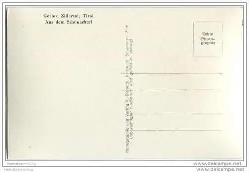 Gerlos - Schönachtal - Foto-AK