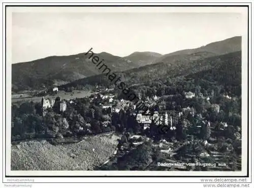 Badenweiler vom Flugzeug aus - Foto-AK-Grossformat