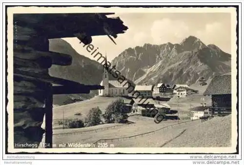Kleinwalsertal - Hirschegg mit Widderstein - Foto-AK