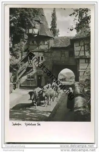 Iphofen - Rödelseer Tor - Ochengespann - Foto-AK
