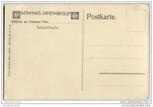 Berlin - Weinhaus Rheingold am Potsdamer Platz - Wandelhalle