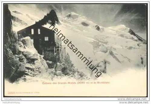 Cabane des Grands Mulets et le Montblanc ca. 1900