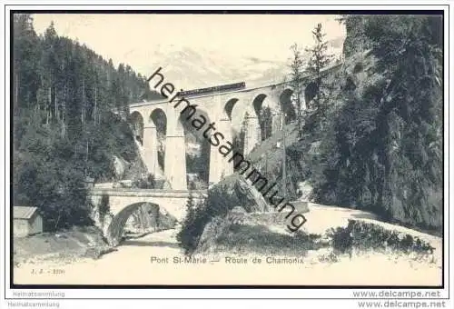 Pont St-Marie - Route de Chamonix ca. 1900