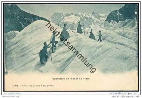 Traversee de la Mer de Glace ca. 1900