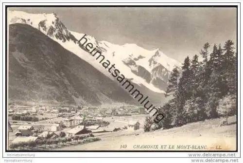 Chamonix et le Montblanc ca. 1910