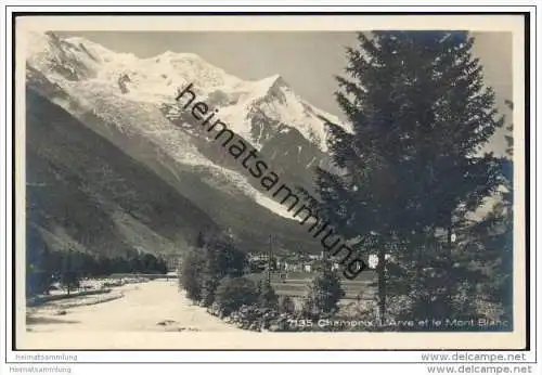 Chamonix - L'Arve et le Mont Blanc - Foto-AK 20er Jahre