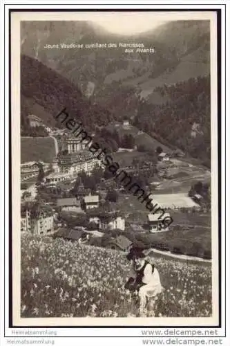 Les  Avants - Gesamtansicht - Foto-AK 30er Jahre