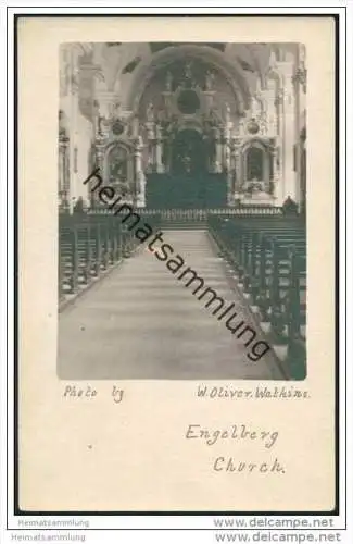 Engelberg - Kirche - Innenansicht - Foto-AK by Oliver Watkins ca. 1910