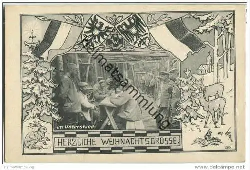 Herzliche Weihnachtsgrüsse - Im Unterstand - Wk I