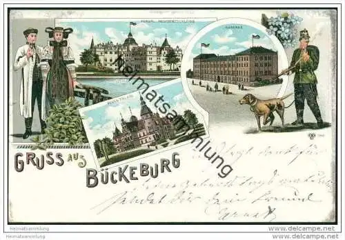 Gruss aus Bückeburg - Kaserne - Neues Palais - Fürstliches Residenzschloss