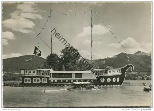 Kantonale bernische Ausstellung Thun 1949 - Fregatte ""Nichts THUN"" - Foto-AK Grossformat