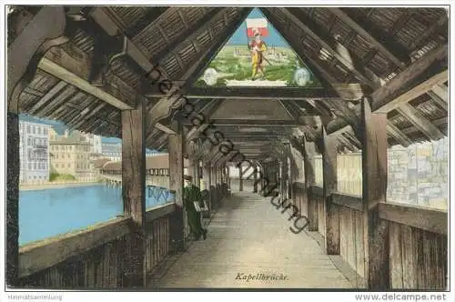 Luzern - Inneres der Kapellbrücke - Verlag E. Goetz Luzern