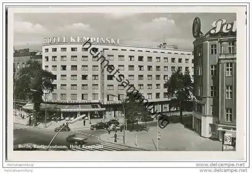 Berlin - Kurfürstendamm - Hotel Kempinski - Foto-AK 50er Jahre