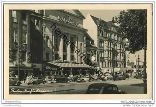 Berlin - Kurfürstendamm - Haus Wien - Foto-AK Handabzug ca. 1950