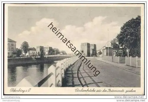 Oldenburg i. O. - Cäcilienbrücke aus der Brunnenstrasse gesehen