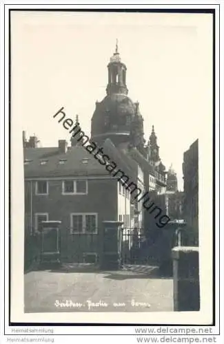 Dresden - Partie an der Frauenkirche - Foto-AK