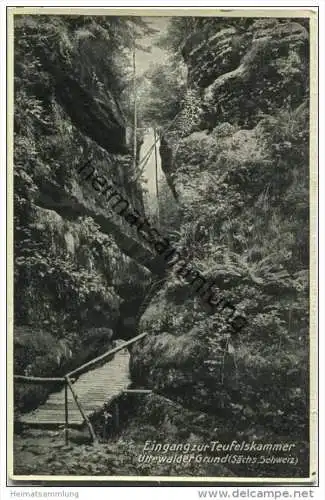 Utterwalder Grund - Eingang zur Teufelskammer - Foto-AK