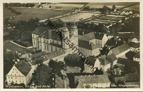 Waldsassen - Kirche und Abtei - Fliegeraufnahme - Foto-AK - Aero-Bild-Verlag Leipzig