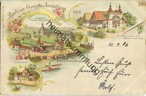 Berlin - Gewerbe-Ausstellung - Gebäude für Chemie und Photographie - Spreewaldhaus - Gebäude für Unterricht