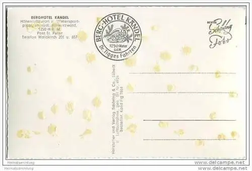 Kandel - Berghotel - Luftaufnahme - Foto-AK