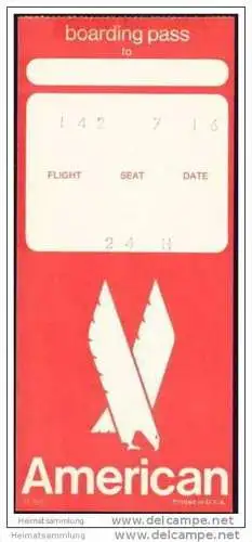 Boarding Pass - AA American Airlines