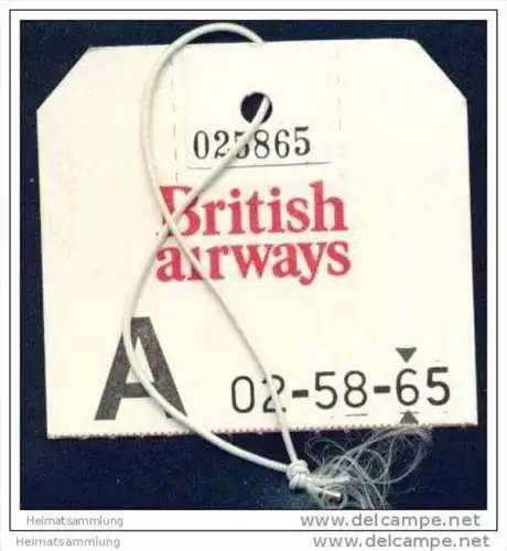 Baggage strap tag - British Airways