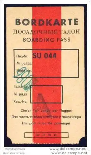 Boarding Pass - Interflug